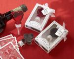 lucky in love translucent playing card bottle stoppers